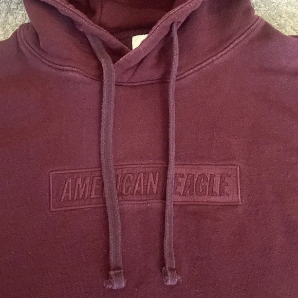 Maroon American Eagle hoodie - Picture 2 of 4